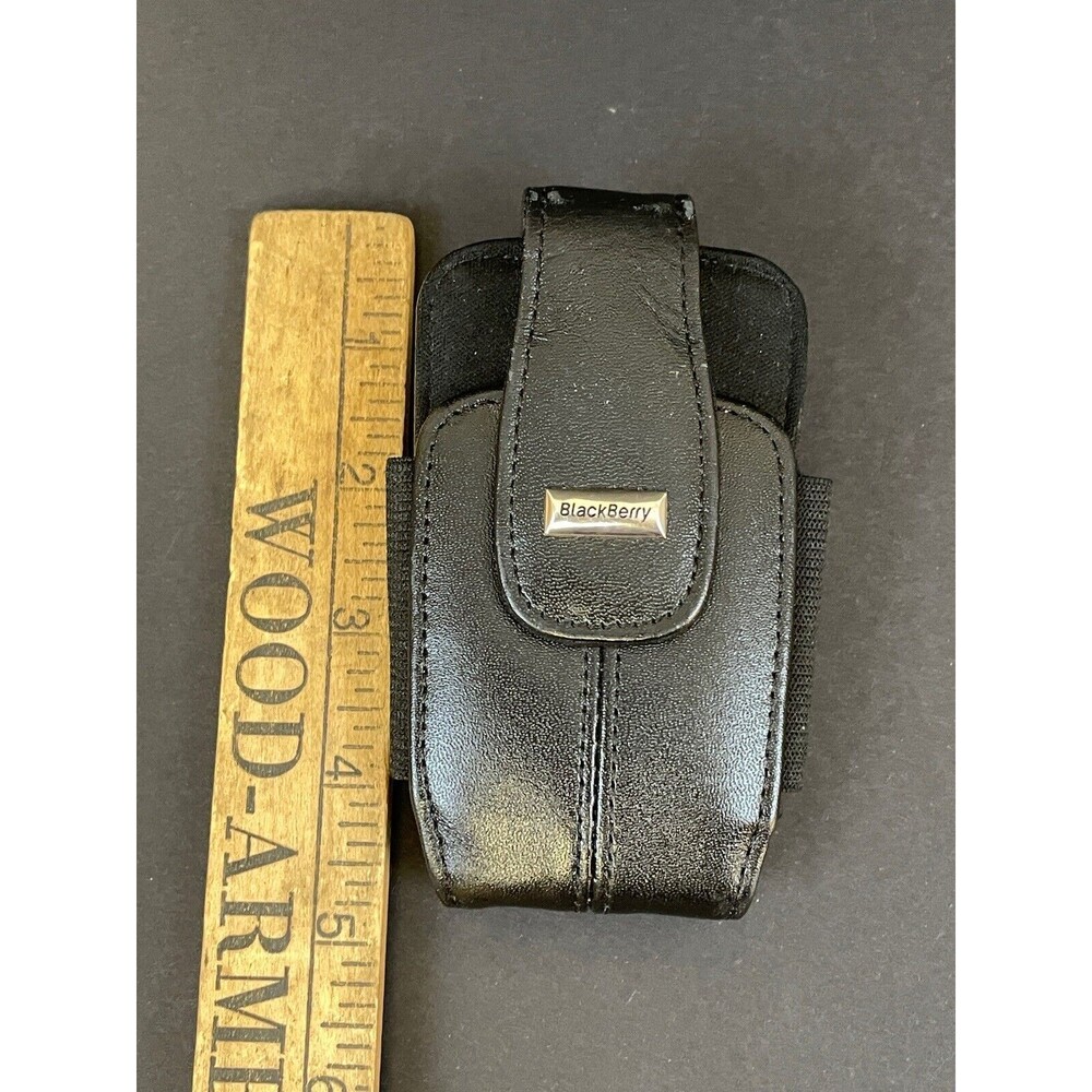Vintage BLACKBERRY Black Leather Magnetic Belt Case w/Clip - Picture 5 of 5